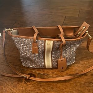 Tory Burch Gemini Link Canvas Small Tote